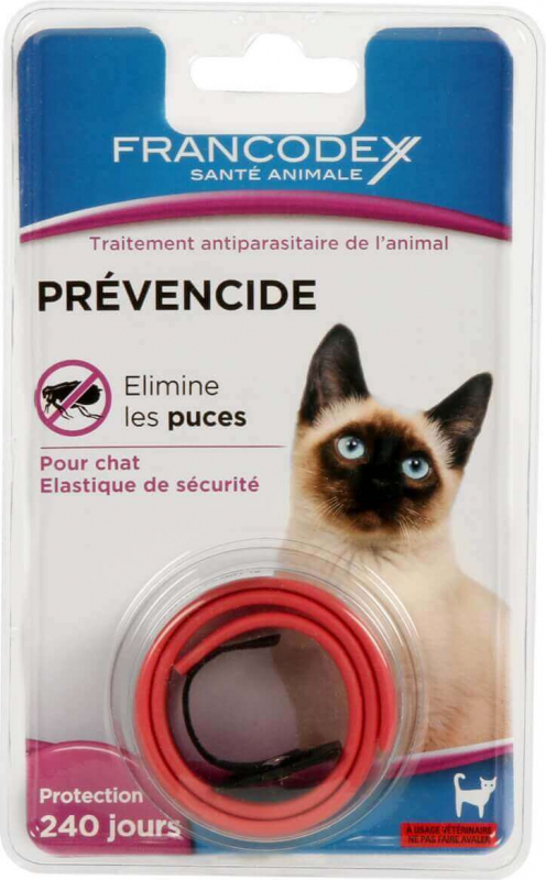 Francodex Collier Prévencide antiparasitaire pour chat efficace 8 mois