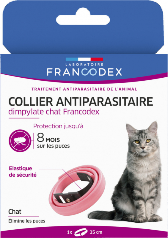 Francodex Collar antiparasitario para gatos eficaz 8 meses