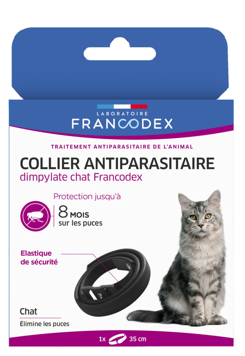 Francodex Collar antiparasitario para gatos eficaz 8 meses