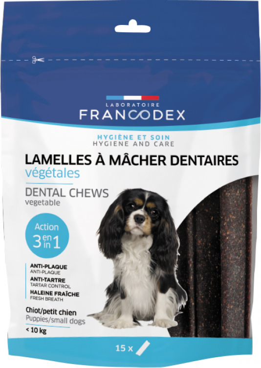 Francodex Lamelles à mâcher pour chiots et petits chiens de 5 à 10 kg