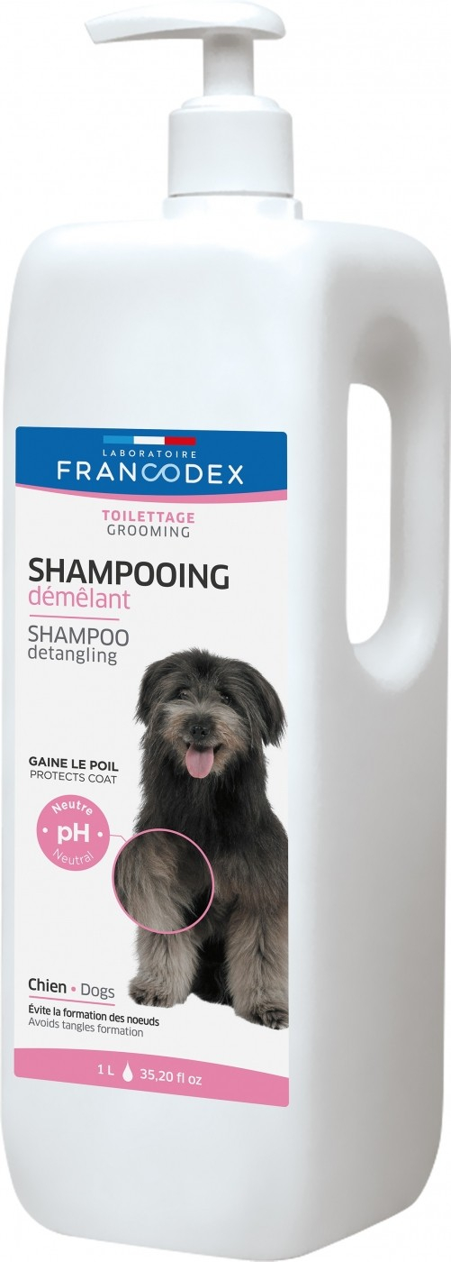 Francodex Shampooing Démêlant 2en1 pour chiens 