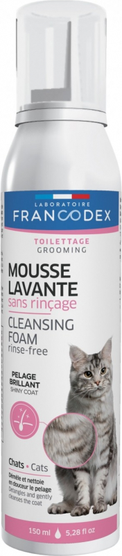 Francodex Mousse Lavante Chat - Sans rinçage - Spray 150ml