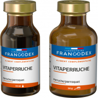 Francodex Vitaperruche per pappagalli e parrocchetti - con becco a uncino - vitamine e oligo-elementi