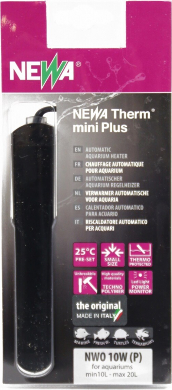 Newa Therm mini plus 10W o 50 W Calentador nano acuarios