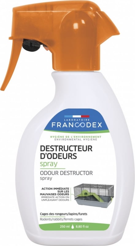 Francodex Spray Destructeur d'odeurs - Environnement rongeurs, lapins, furets 