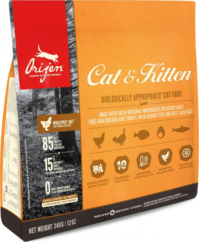 ORIJEN Cat & Kitten Sans Céréales pour chat et chaton