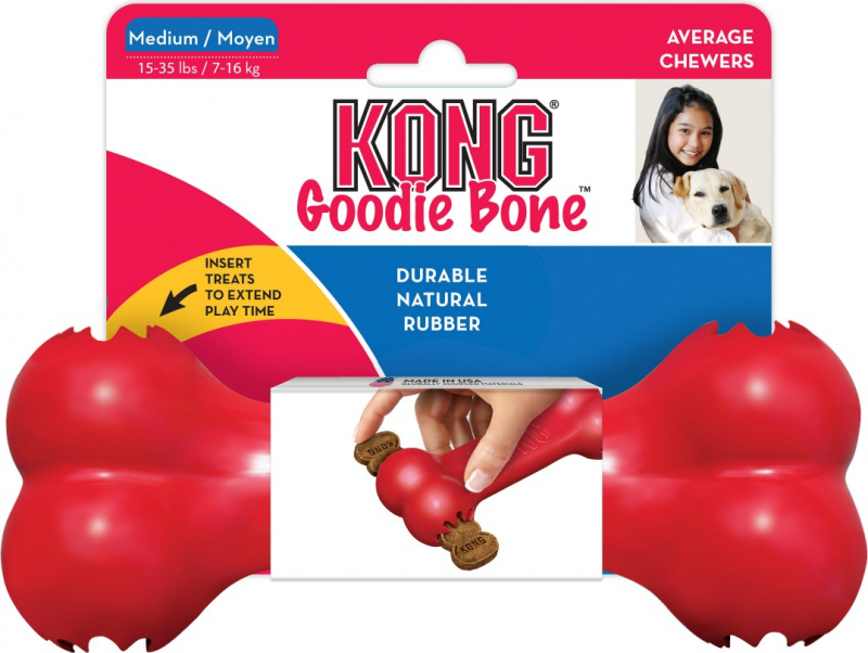 laat staan Bewolkt vreemd KONG Goodie Bone rubberen bot voor honden - 3 maten
