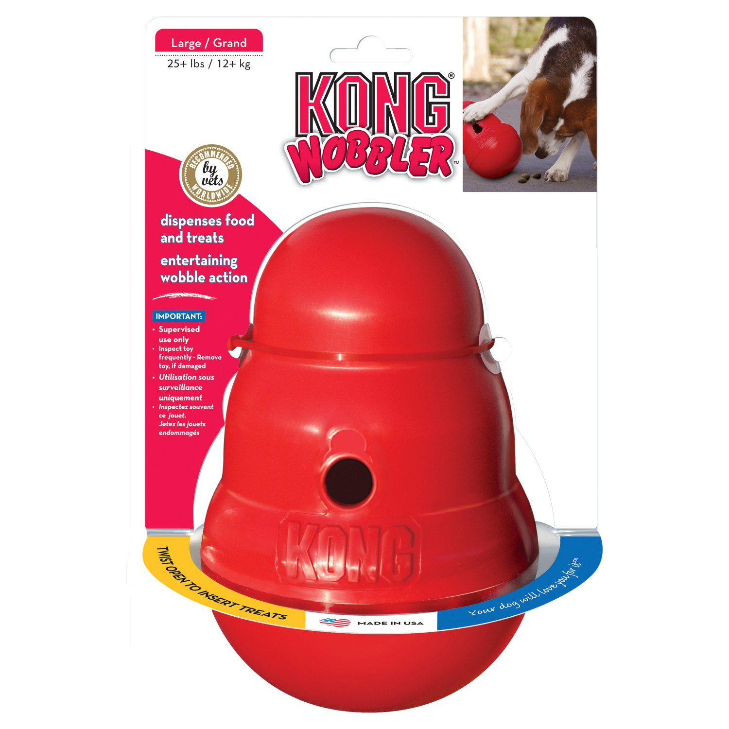 KONG Wobbler - Juguete dispensador de premios