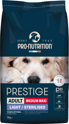 PRO-NUTRITION PRESTIGE Light & Sterilized pour Chien Adulte Stérilisé ou en Surpoids