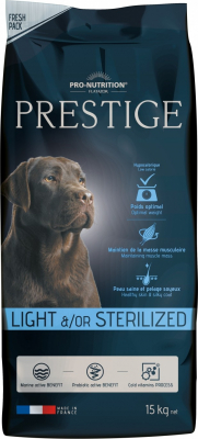 PRO-NUTRITION PRESTIGE Light & Sterilized pour Chien Adulte Stérilisé ou en Surpoids