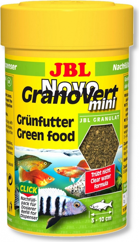 JBL NovoGranoVerde Mini Granulado para pequenos peixes de aquário erbivoros