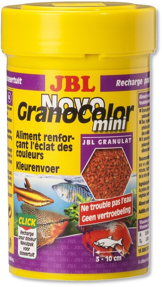 JBL Novo GranoColor Gránulos para peces de acuario pequeños