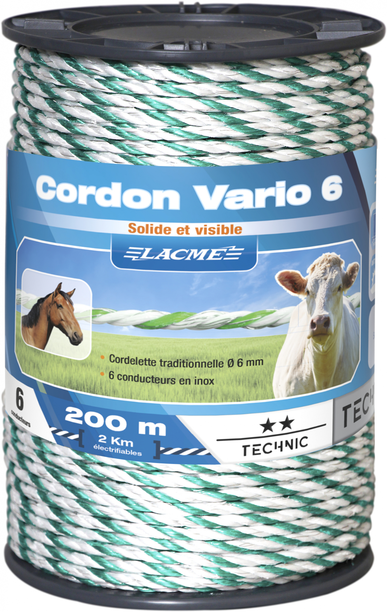 Cordon gamme Vario pour clôture courte Lacmé - 3 modèles