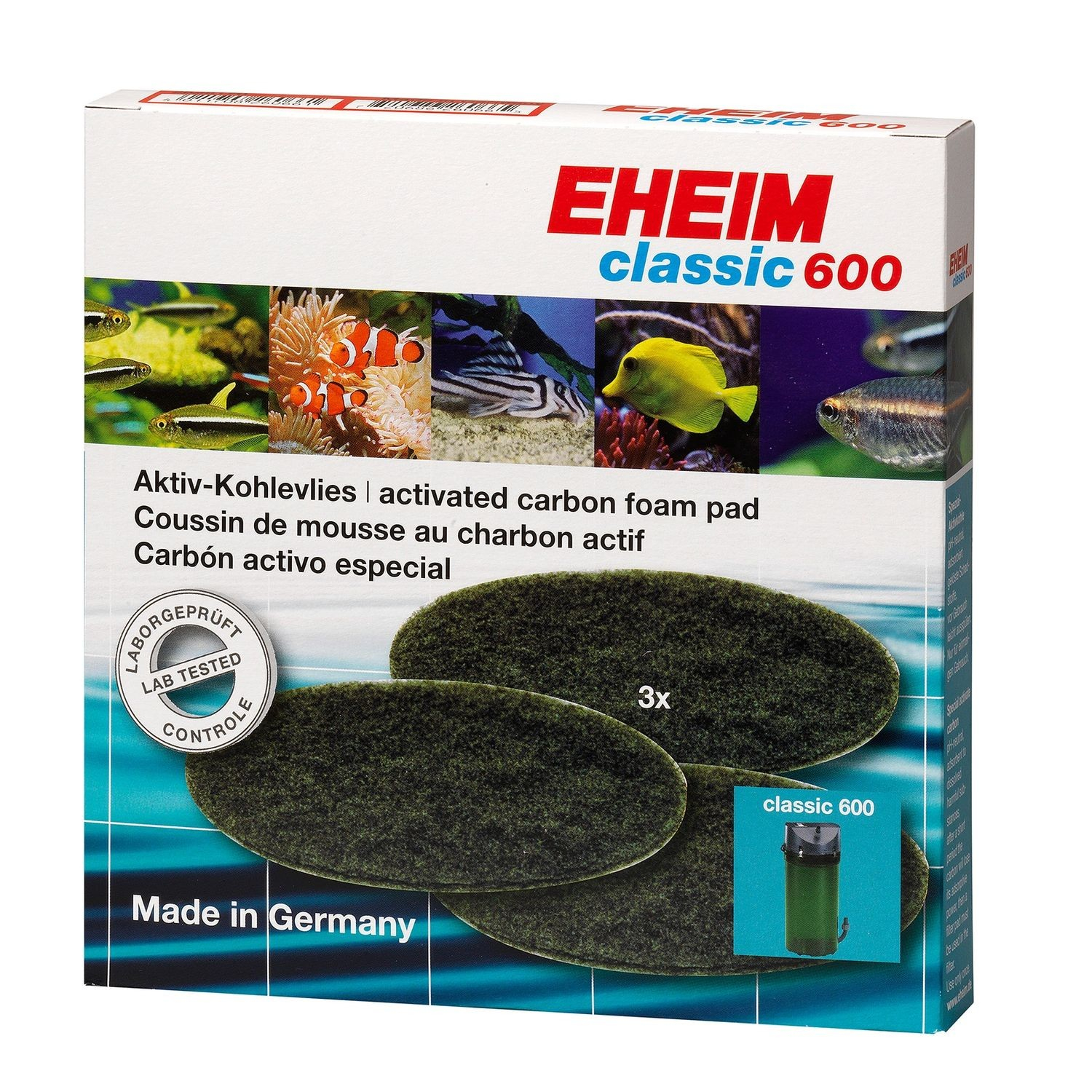 Esponjas filtrantes 3 uds. de carbón activo para filtros Eheim Classic 2217