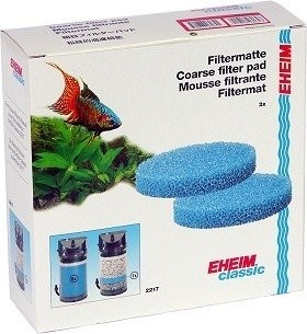 Coussins de mousse bleu filtrante x2 pour filtre Eheim Classic 2217