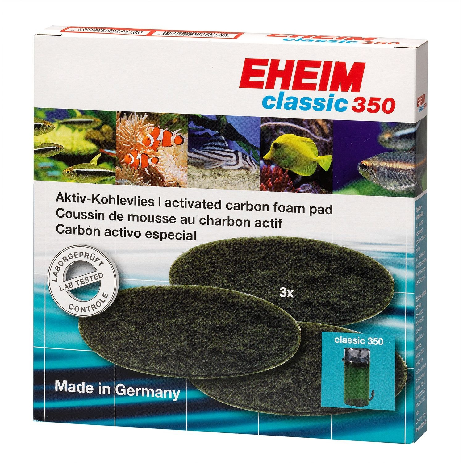 3 Aktivkohle-Filtermatten für Aquarium-Filter EHEIM Classic 2215