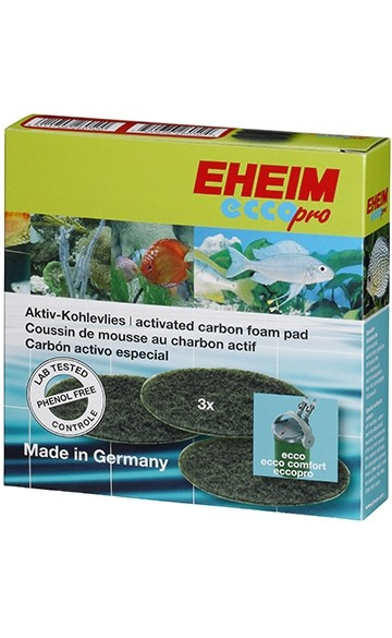 Schuimkussens (x3) met actieve kool voor Eheim Ecco pro filter 2032, 2034, 2036