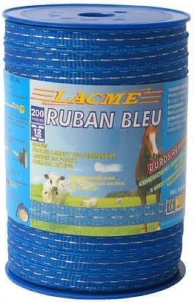 Ruban classique bleu 12mm Lacmé