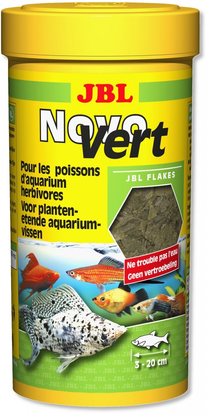 JBL NovoVert Flocons de spirulines au plancton pour poissons herbivores