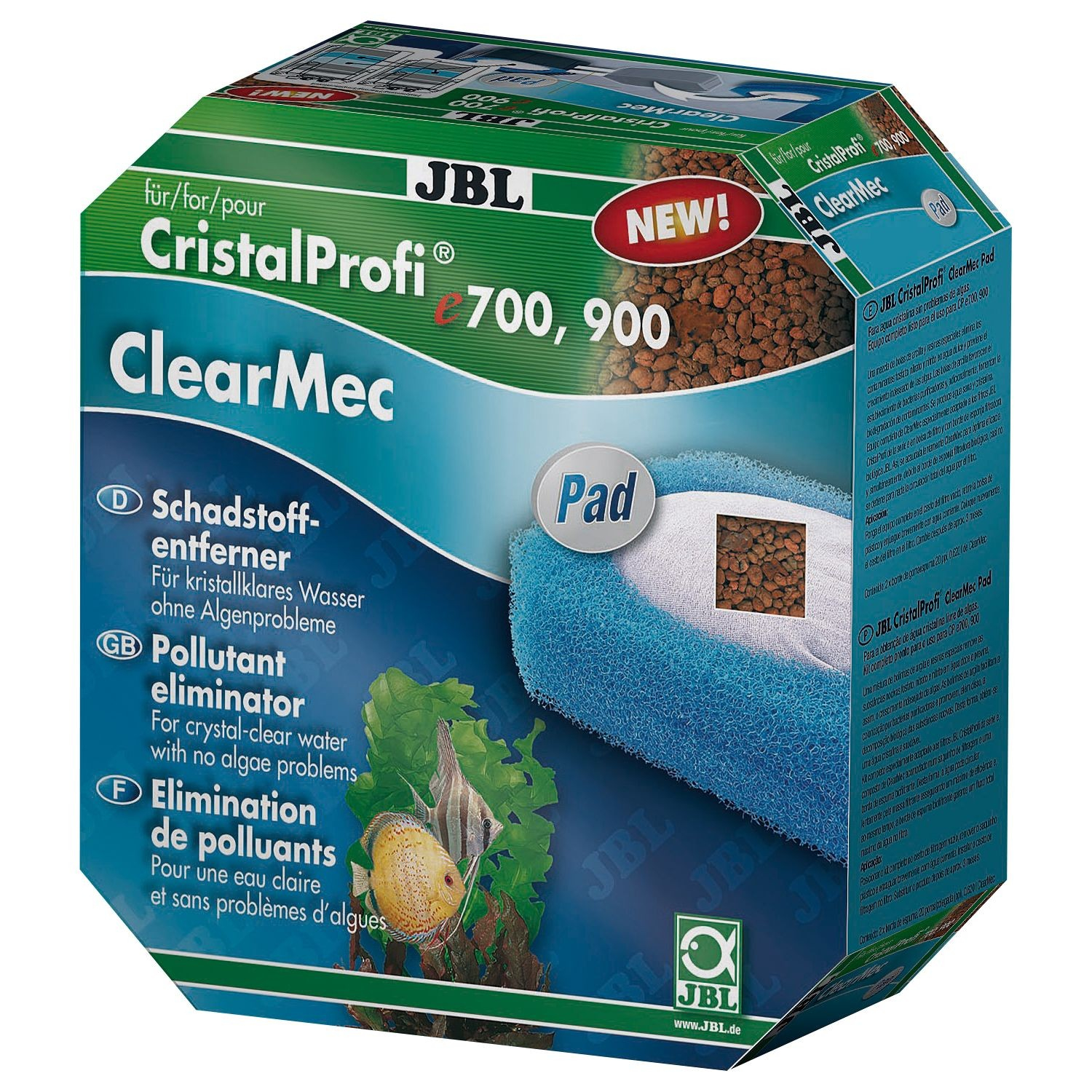 JBL ClearMec plus Pad CristalProfi Filterbälle