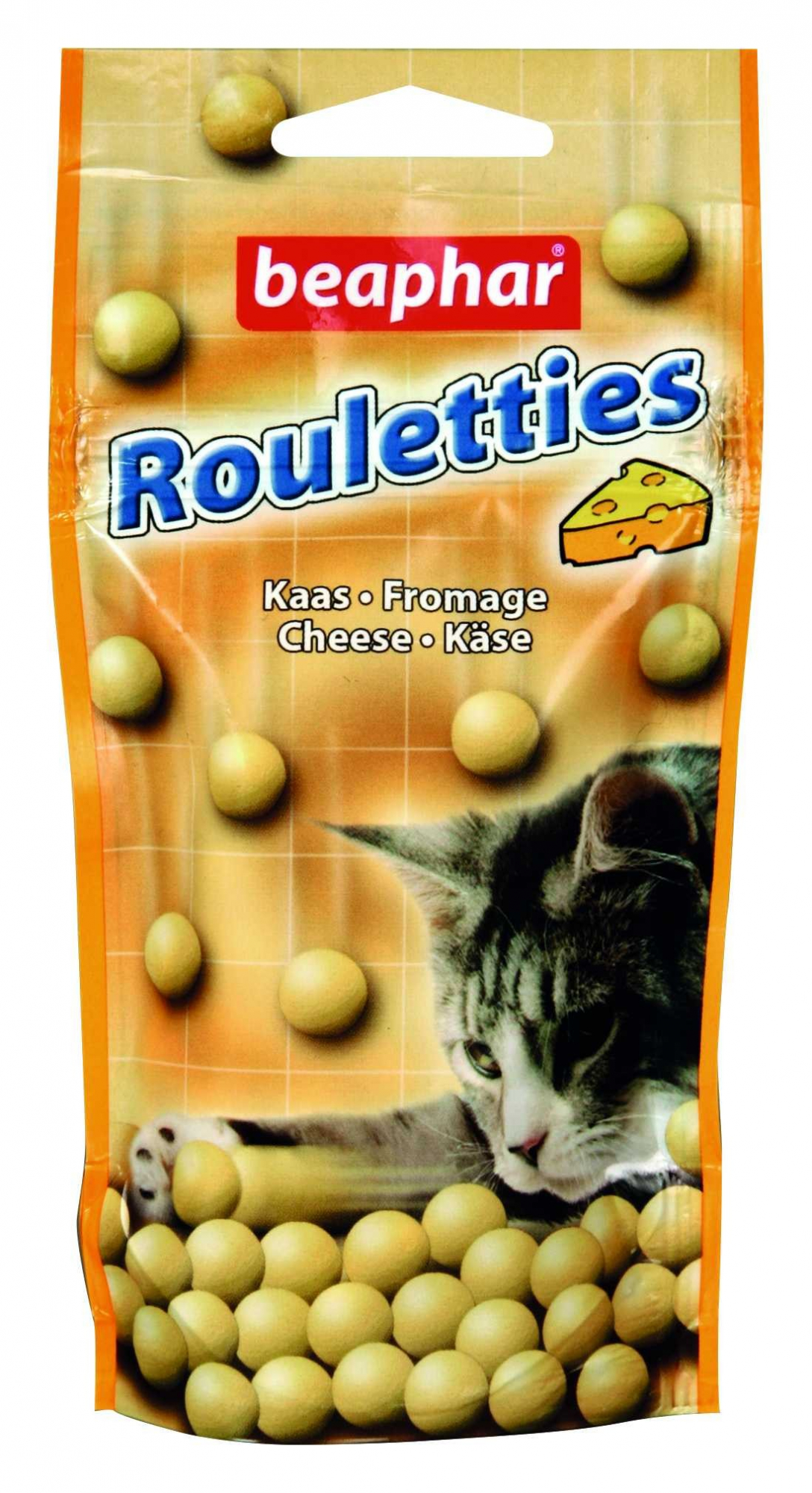 Kattensnacks Rouletties, met kaas