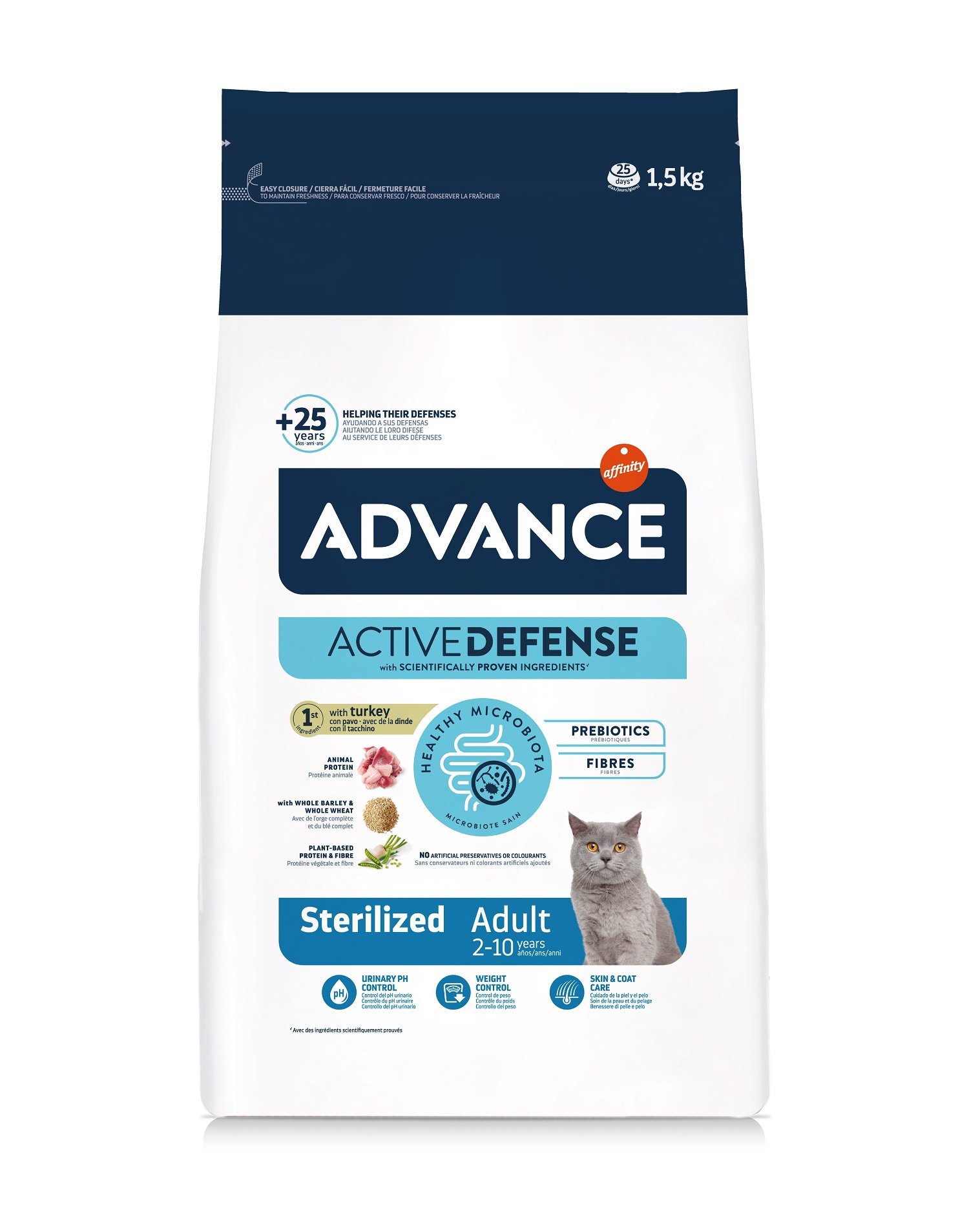 ADVANCE Sterilized Adult Pavo y Cebada para Gato Adulto Esterilizado