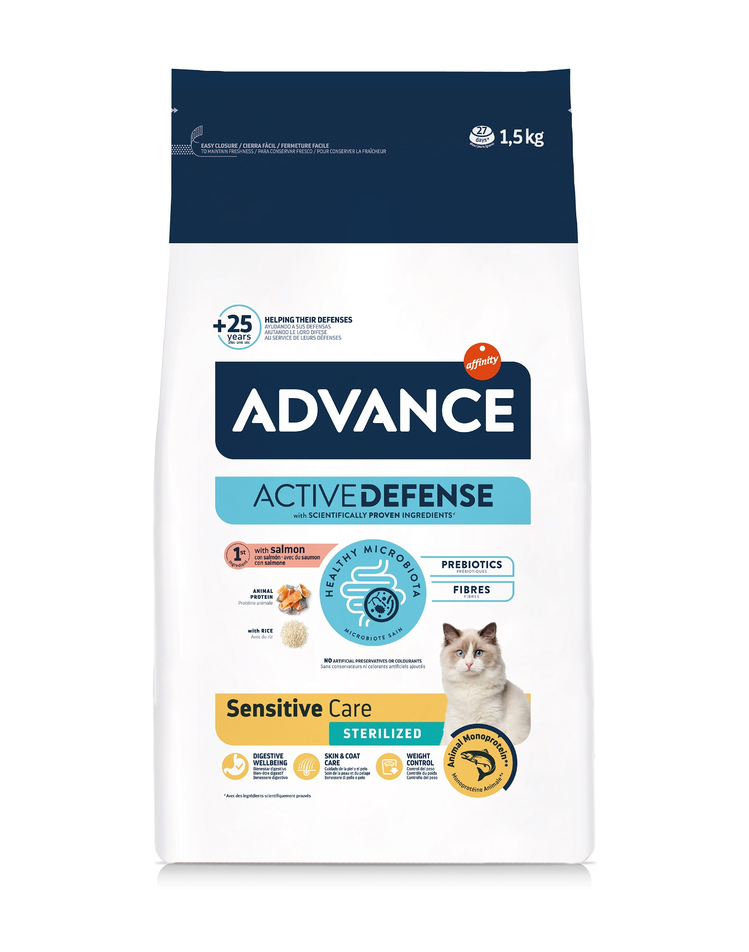 Advance Sterilized Sensitive mit Lachs für erwachsene sterilisierte, empfindliche Katzen