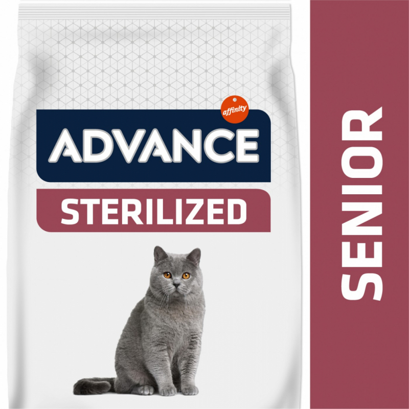 ADVANCE Sterilized +10 Jahre mit Huhn & Gerste für kastrierte Senior-Katzen