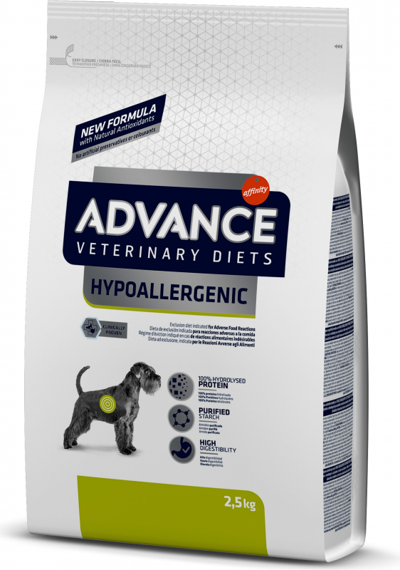 Ontvangende machine academisch hybride Hypoallergeen Advance Veterinary Diets voor volwassen honden