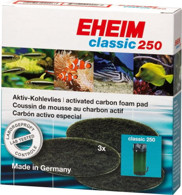 Coussins de mousse filtrante au charbon actif x3 pour filtre Eheim Classic 2213