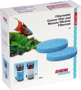 Alfombrilla de espuma filtrante azul x2 para filtro Eheim Classic 2215