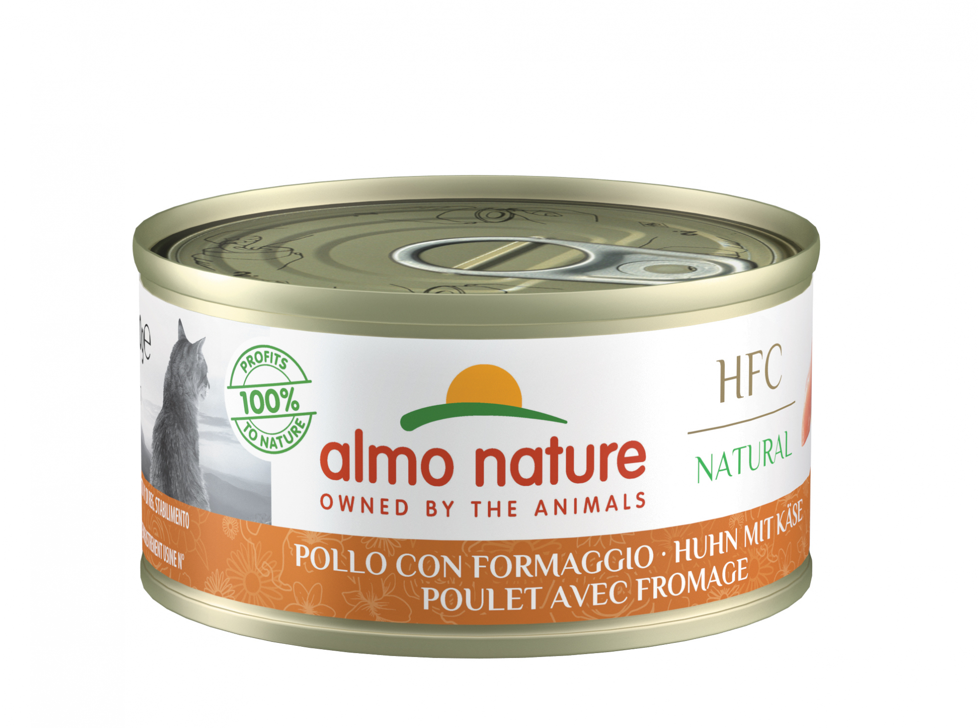  ALMO NATURE HFC Natural - Natuurlijk natvoer met stukjes voor volwassen katten 70g - Vleessmaken 