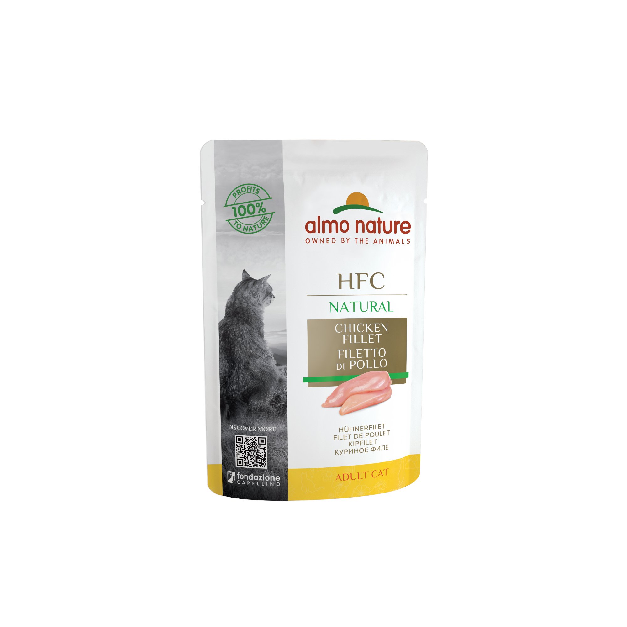 ALMO NATURE HFC Natural - 100% natuurlijke paté met stukjes voor volwassen katten 55g