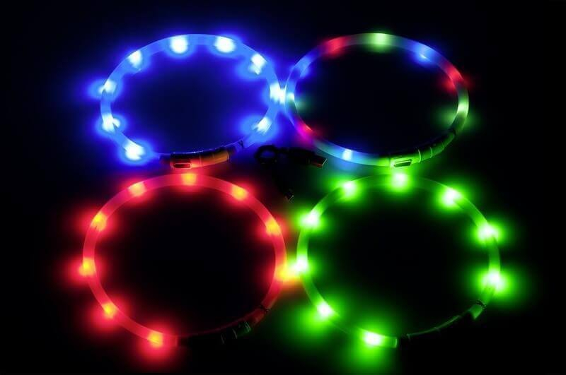 Coleira luminosa em forma de anel Visio Light LED - várias cores disponíveis