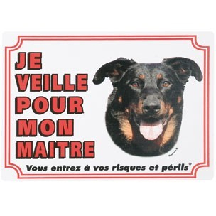 Placa de sinalização de cão Pastor-de-beauce 