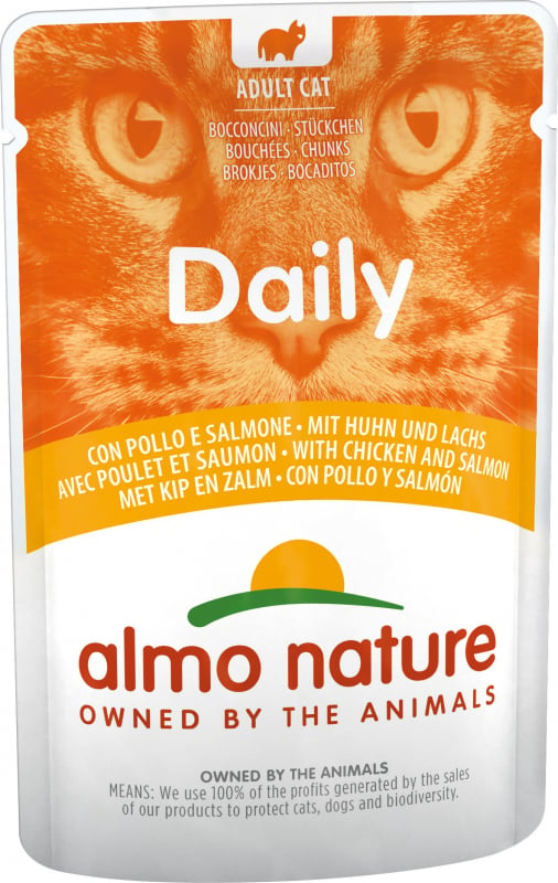 ALMO NATURE Daily Adult Cat 70g comida húmeda para gatos - 3 recetas diferentes
