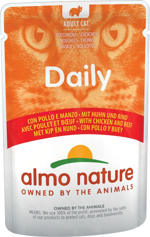 ALMO NATURE Daily Adult Cat 70g comida húmeda para gatos - 3 recetas diferentes