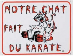 Panneau Dessin Chat Notre Chat Fait Du Karate