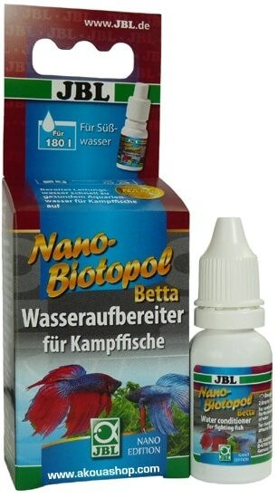 JBL NanoBiotopol Betta 15 ml condicionador de água para peixes lutadores
