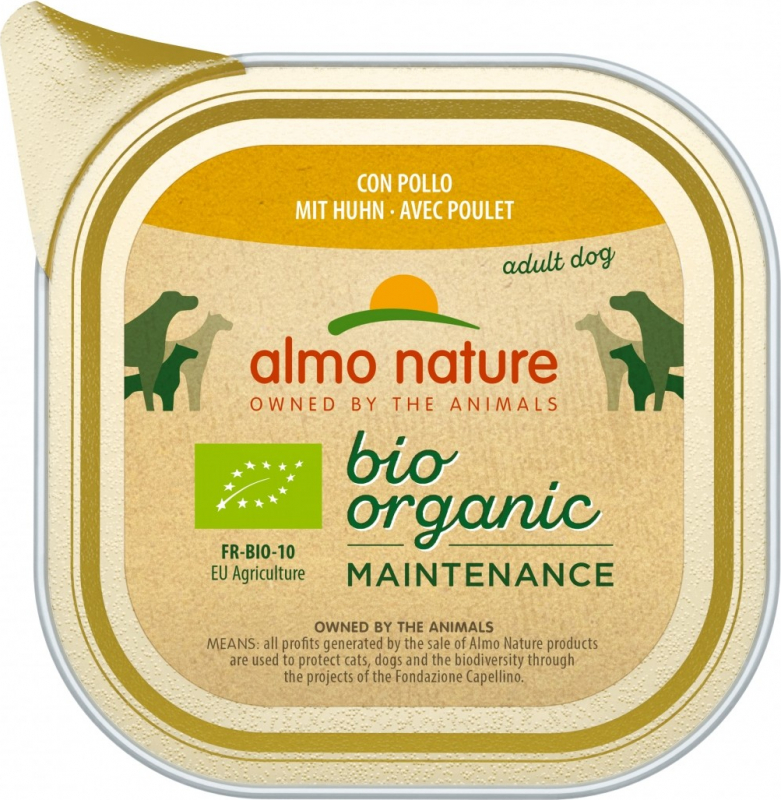 ALMO NATURE Bio Organic Maintenance - Pâtée Bio pour Chien Adulte 300g 