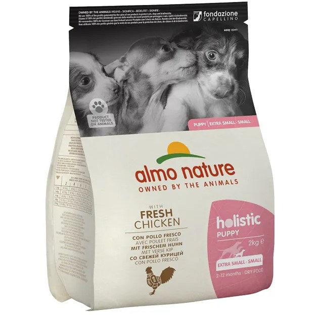 Almo Nature Holistic Small Puppy con Pollo Fresco para Cachorro de Raza Pequeña