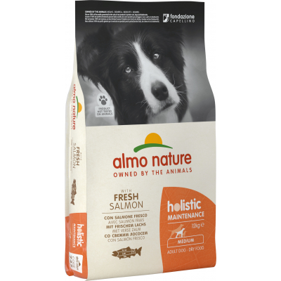 ALMO NATURE Holistic Medium Croquettes de salmão fresco para cão de porte médio