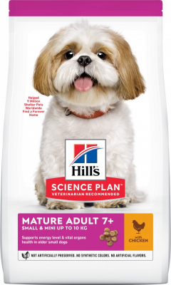 Hill's Science Plan Canine Mature Adult 7+ Small & Mini croquettes pour chien senior de petite taille au poulet