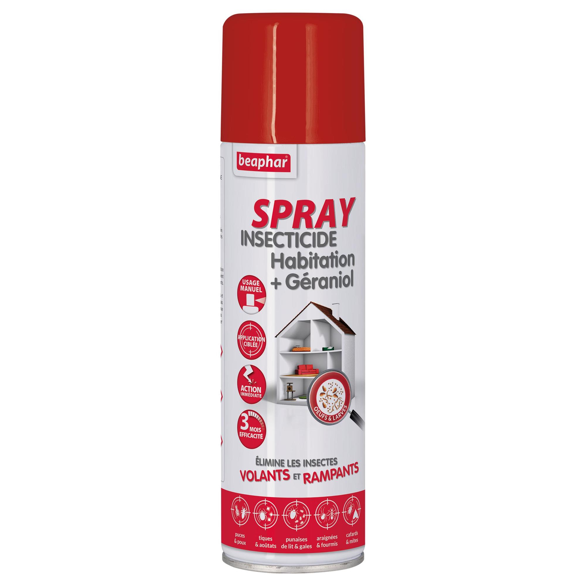 
Spray insecticida para el hogar + Geraniol - tratamiento local del hábitat
