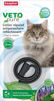 Collier Repulsif Antiparasitaire Reflechissant Pour Chat Et Chaton Systeme Anti Etranglement