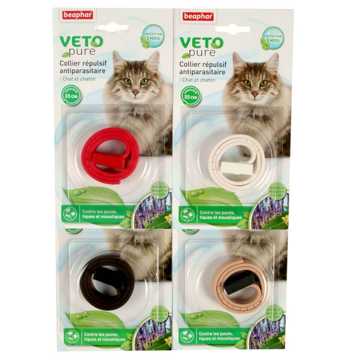 Collier Repulsif Antiparasitaire Pour Chat Et Chaton Systeme Anti Etranglement