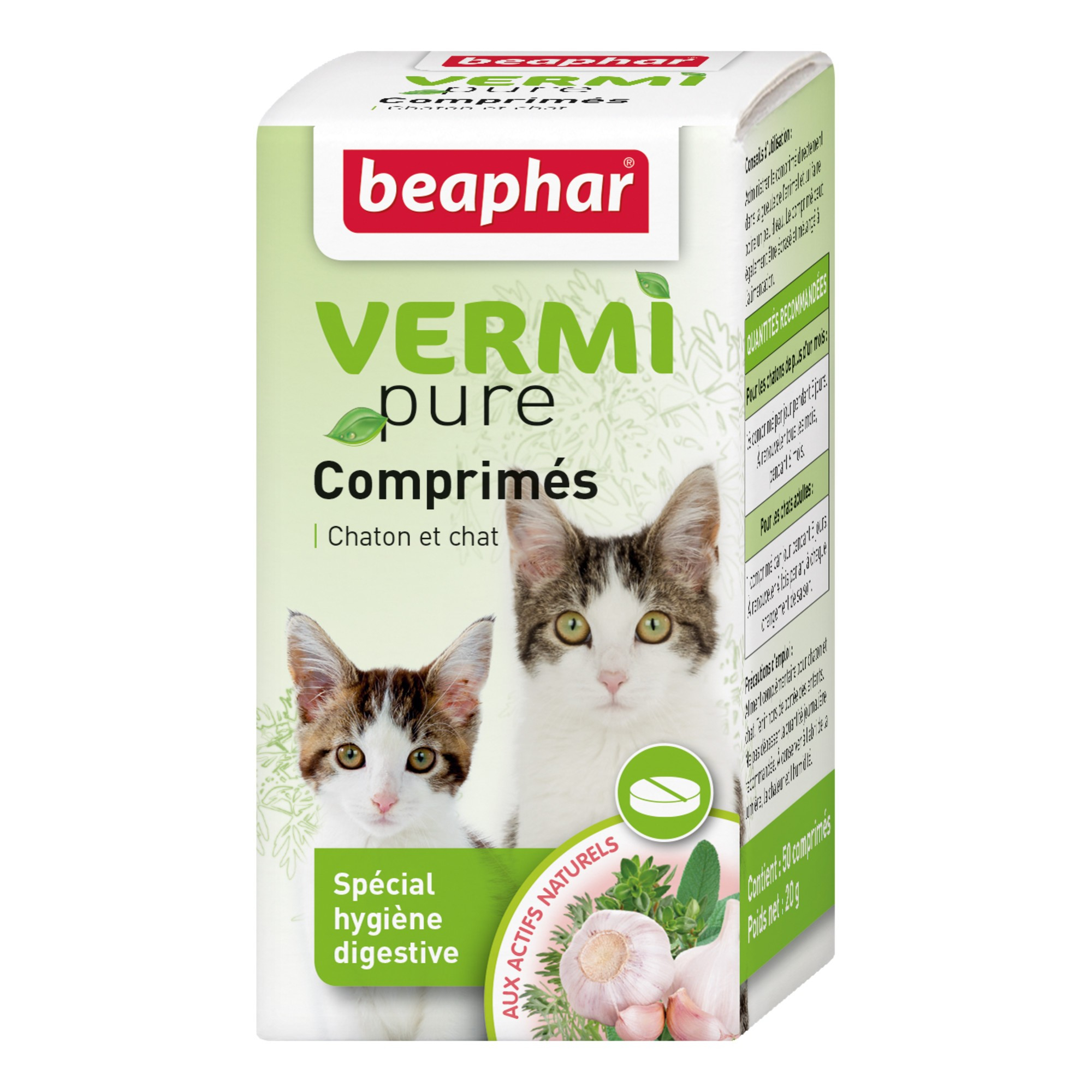 VERMIpure antiparasitario interno natural para gatos - comprimidos