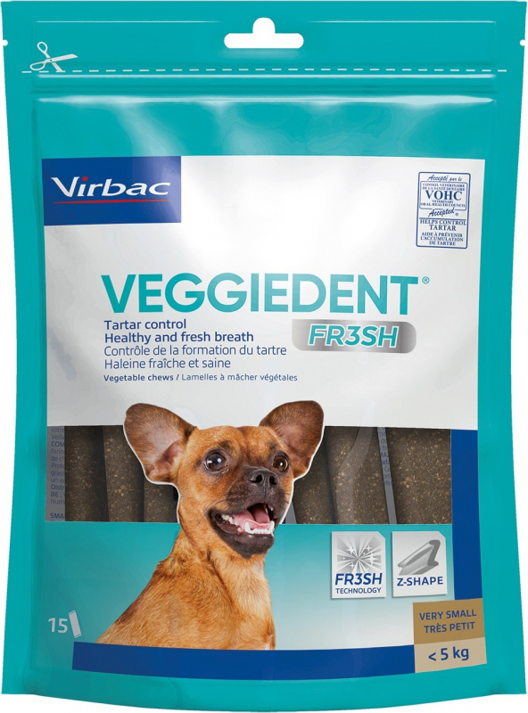 VIRBAC VeggieDent Fresh Tiras dentais para cão