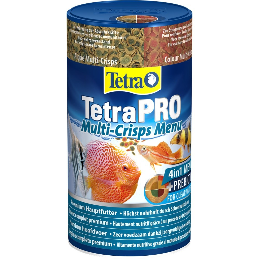 Tetra PRO Multi-Crisps Menu Mischung aus 4 Premium-Mahlzeiten für Aquarienfische