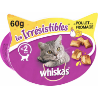 Snacks "The Irrisistibles" van Whiskas, rijk aan kip & kaas